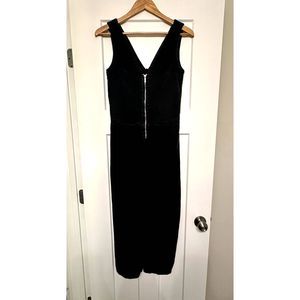 Zara TRF Collection Black Jumpsuit Women's Size XS Zipper Straight Leg Denim